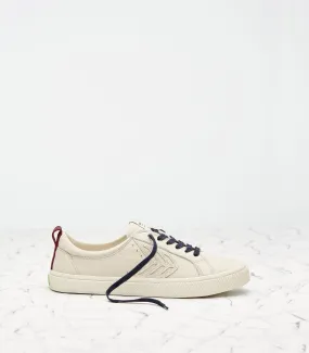 CATIBA Low Beige/Burgundy Premium Leather Sneaker Women