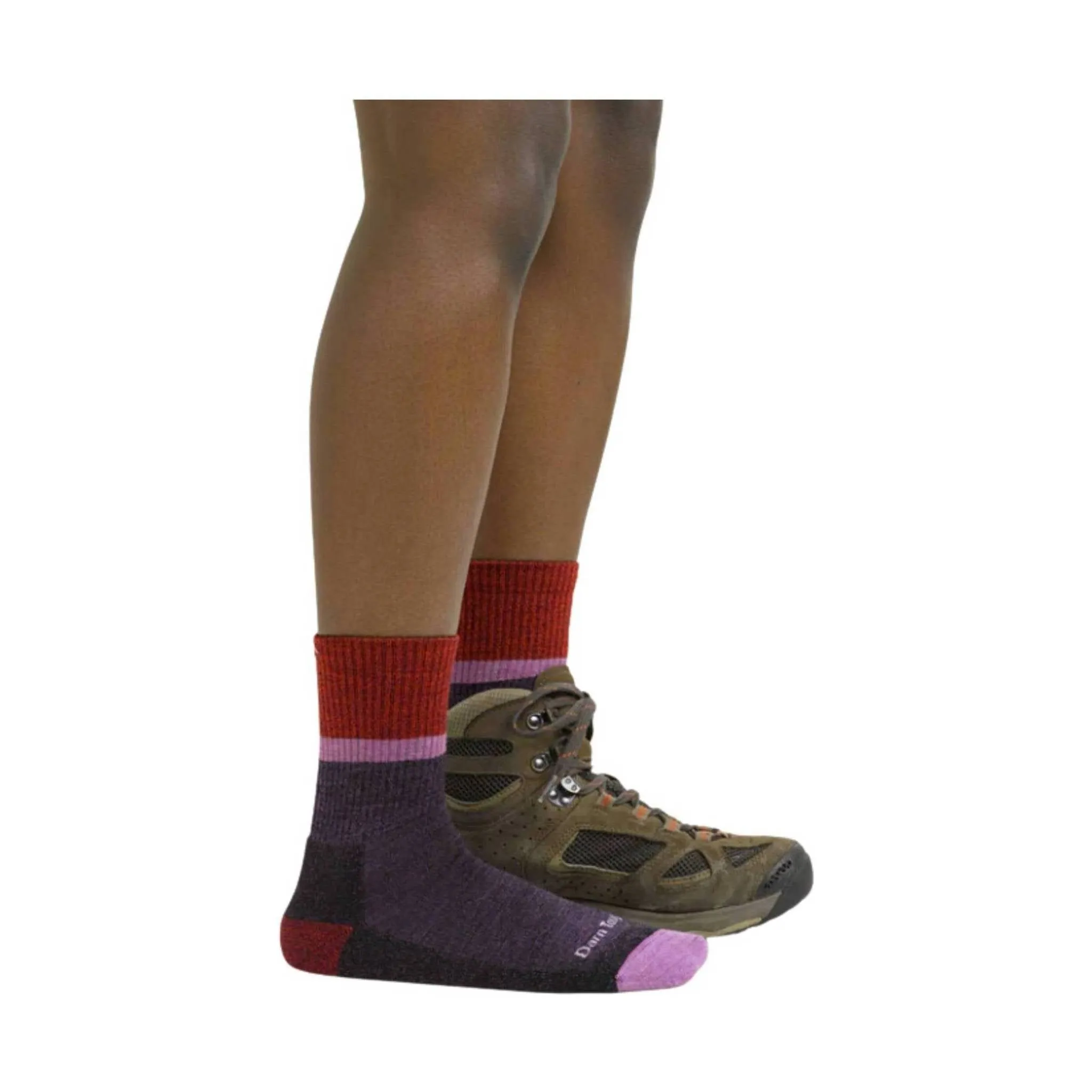 Darn Tough Vermont Women's Ranger Micro Crew Midweight Hiking Sock - Plum