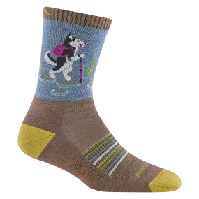 Darn Tough Women's Critter Club Micro Crew Lightweight Hiking Sock - Bark