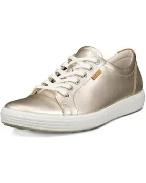 Ecco Women's Soft 7 Sneakers- Pure White Gold