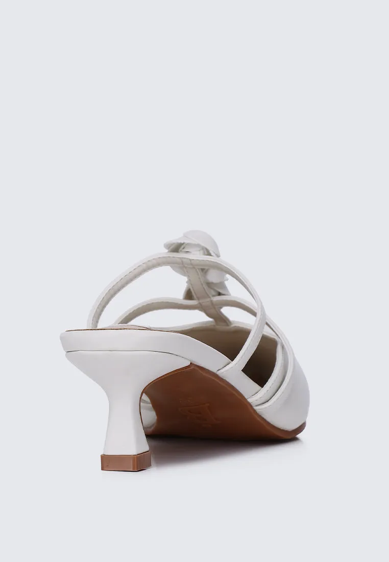 Enchantée Comfy Heels In White