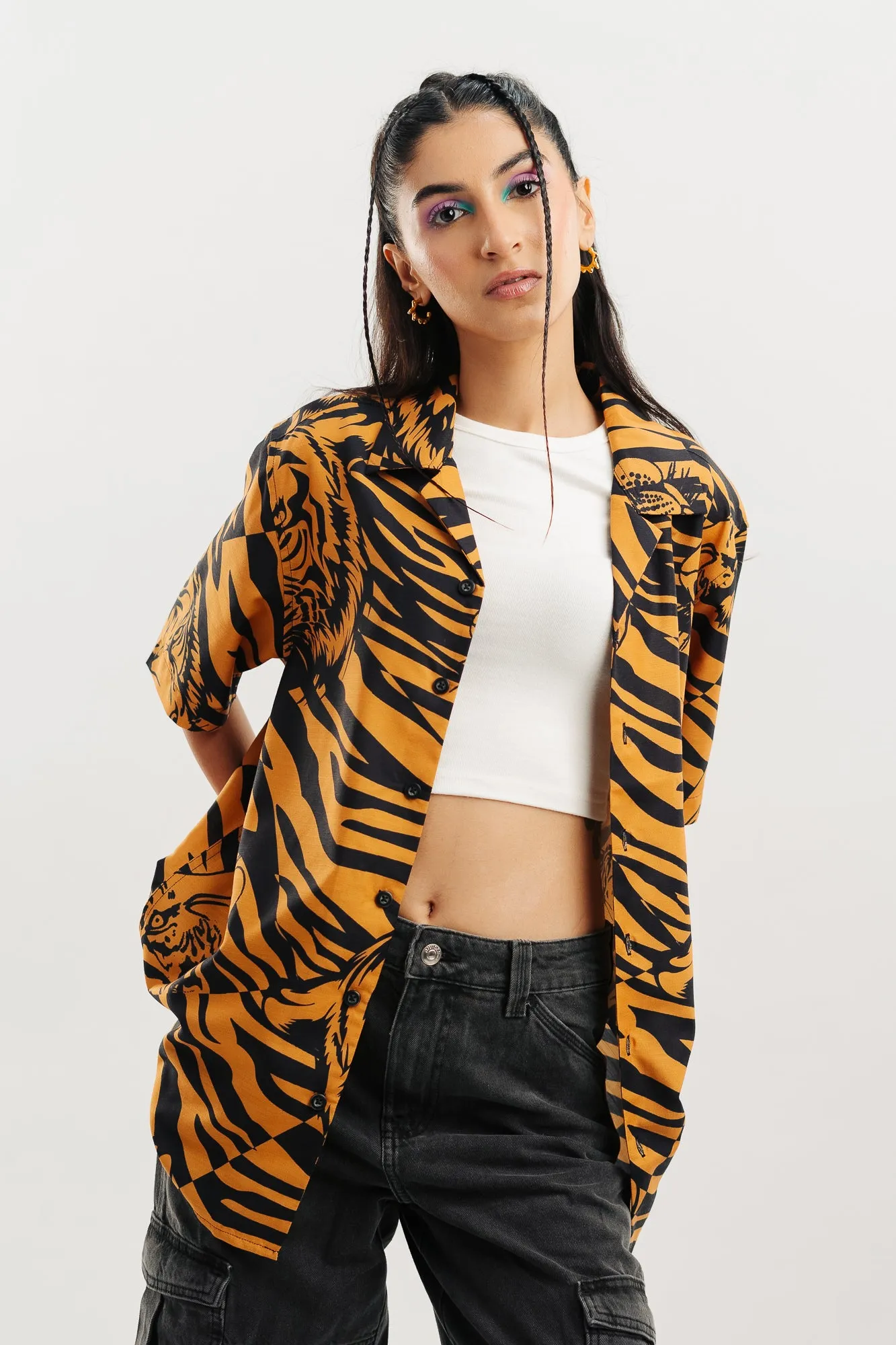 Feline Pattern Shirt