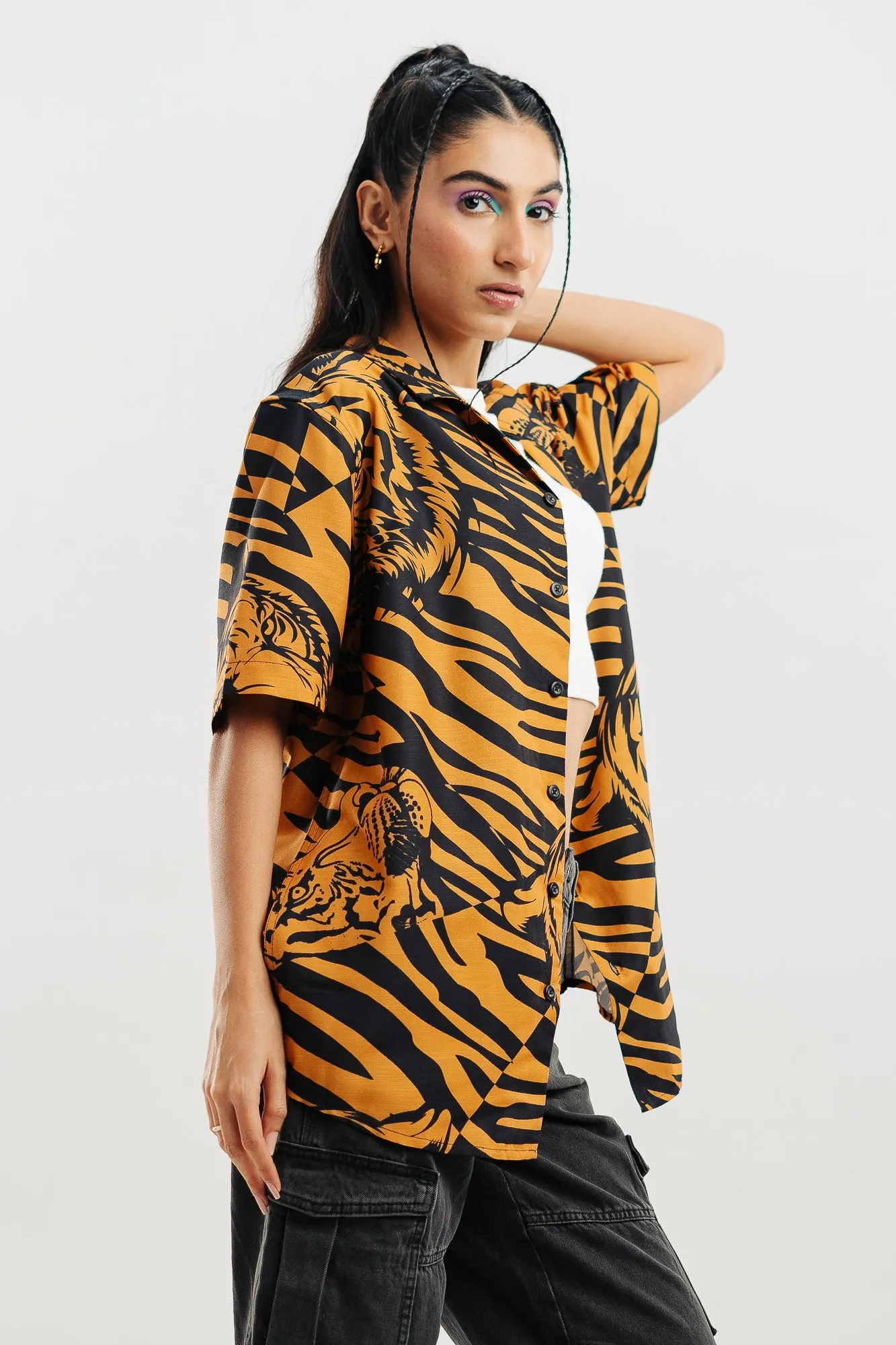 Feline Pattern Shirt