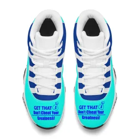 Get That Bag, High Top,Air Retro Sneakers - White