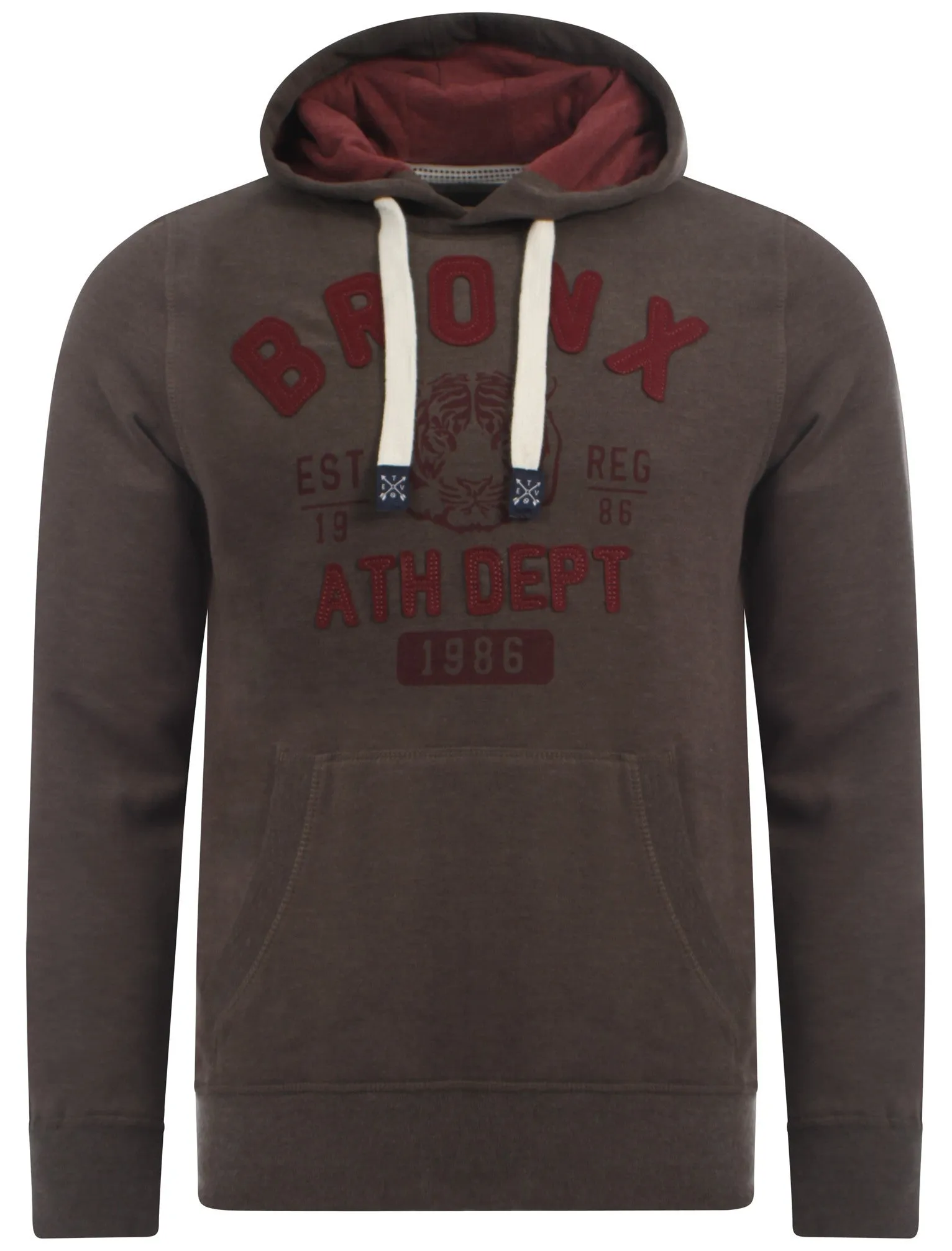 Men’s Bronx appliqué hoodie in grey