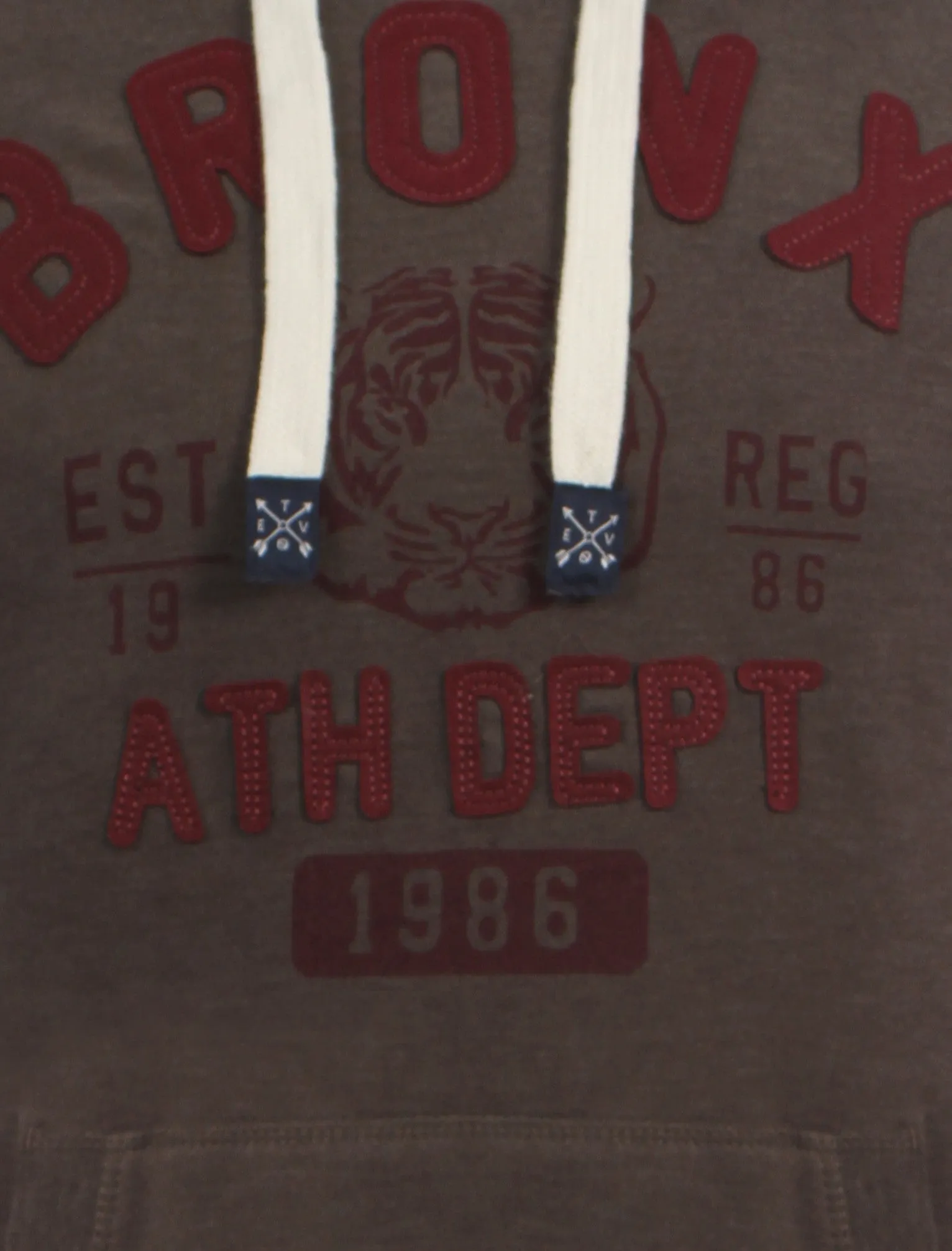 Men’s Bronx appliqué hoodie in grey