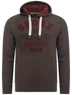 Men’s Bronx appliqué hoodie in grey
