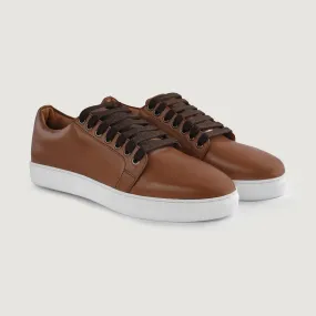 Murphy Low Top Tan Leather Sneakers