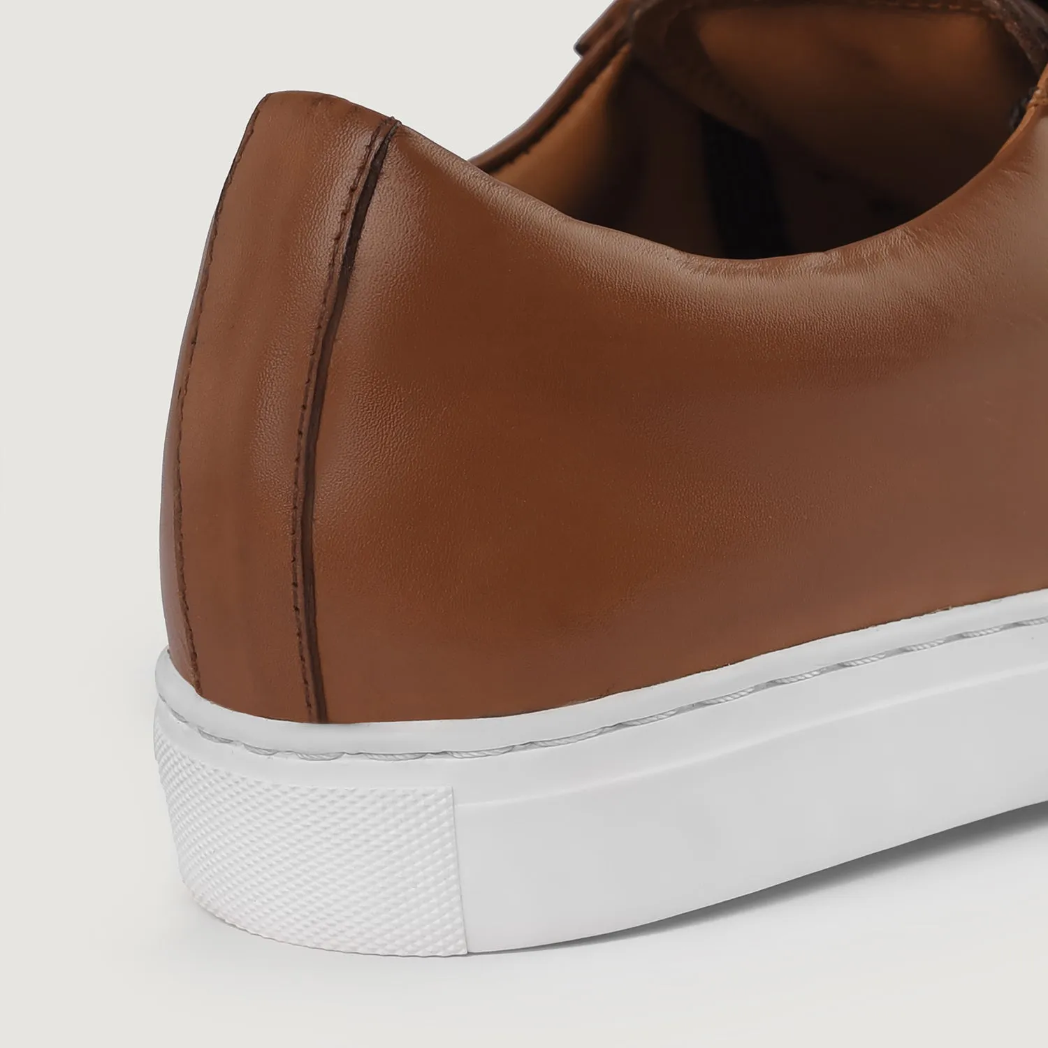 Murphy Low Top Tan Leather Sneakers