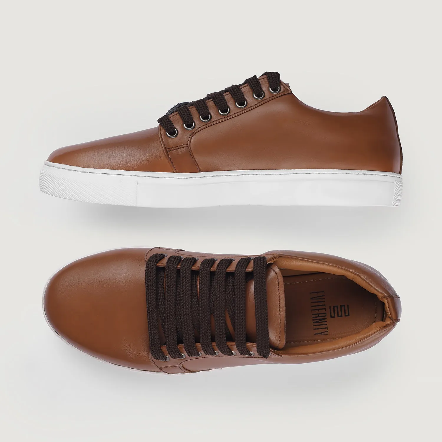 Murphy Low Top Tan Leather Sneakers