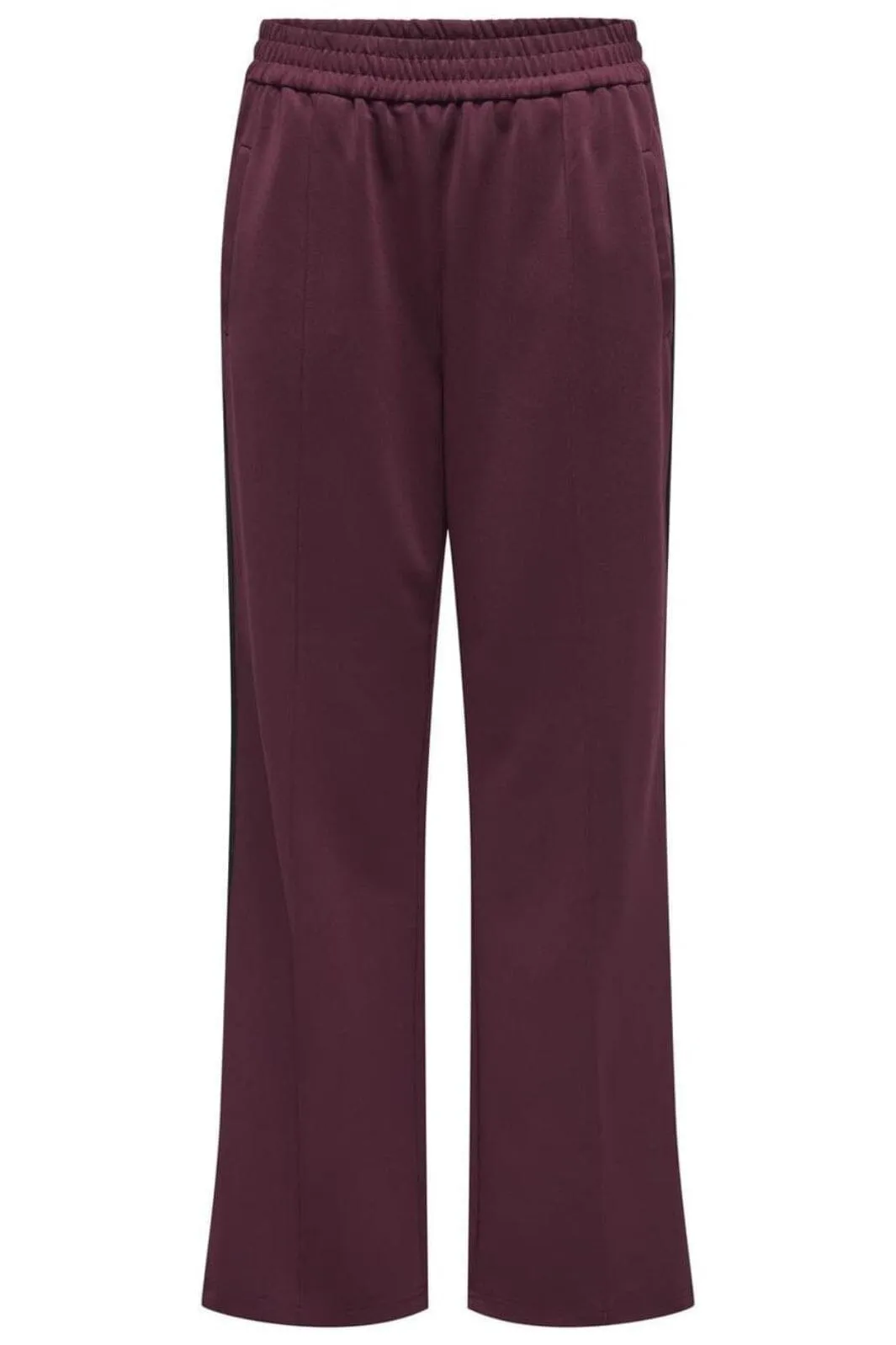 Only - Onlwarm Up X Track Pant - 4748812 Burgundy W. Soft Chambray Tape