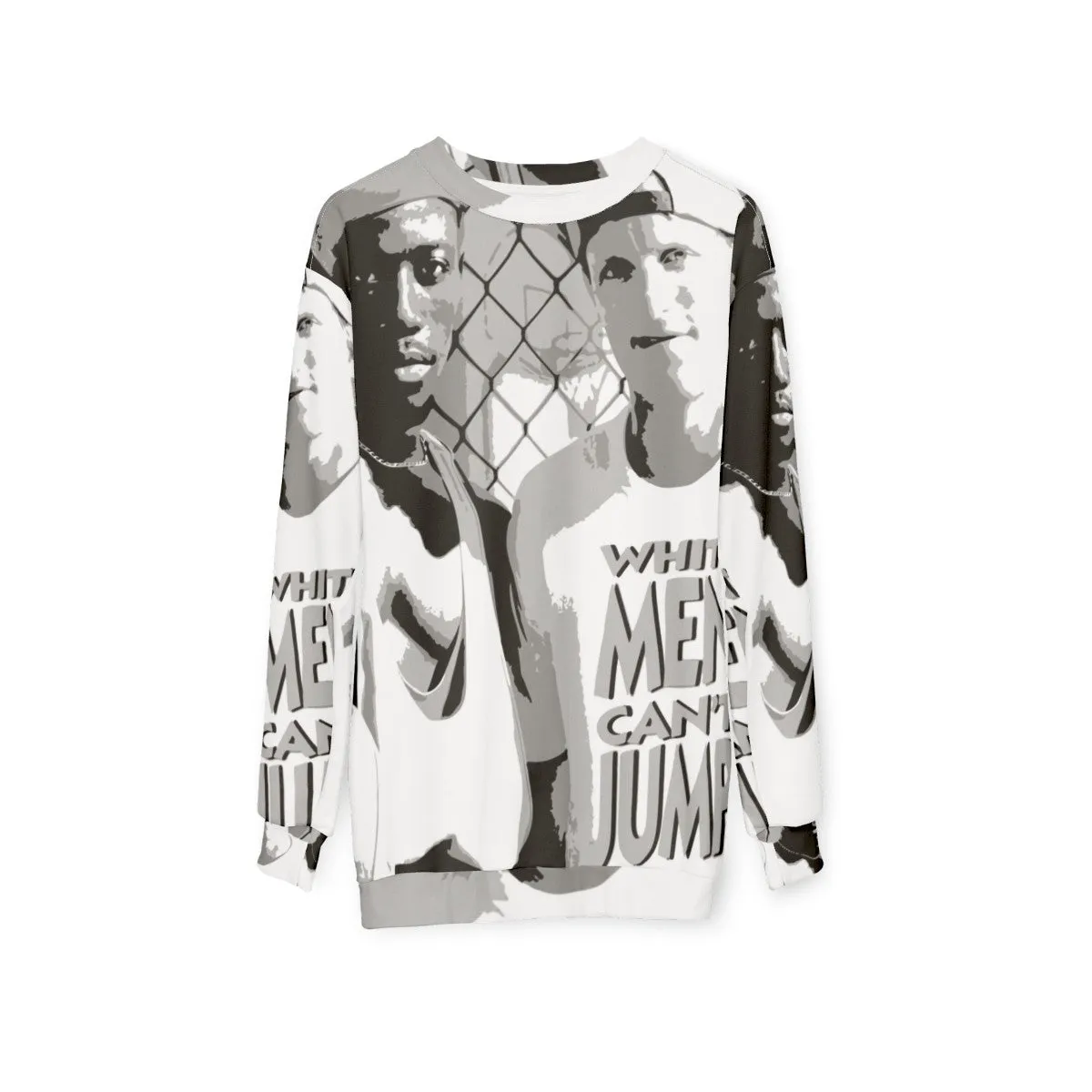"White Men Can't Jump" Stencil Style Basketball Sweatshirt