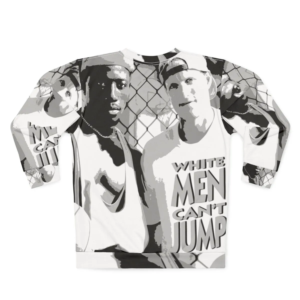 "White Men Can't Jump" Stencil Style Basketball Sweatshirt