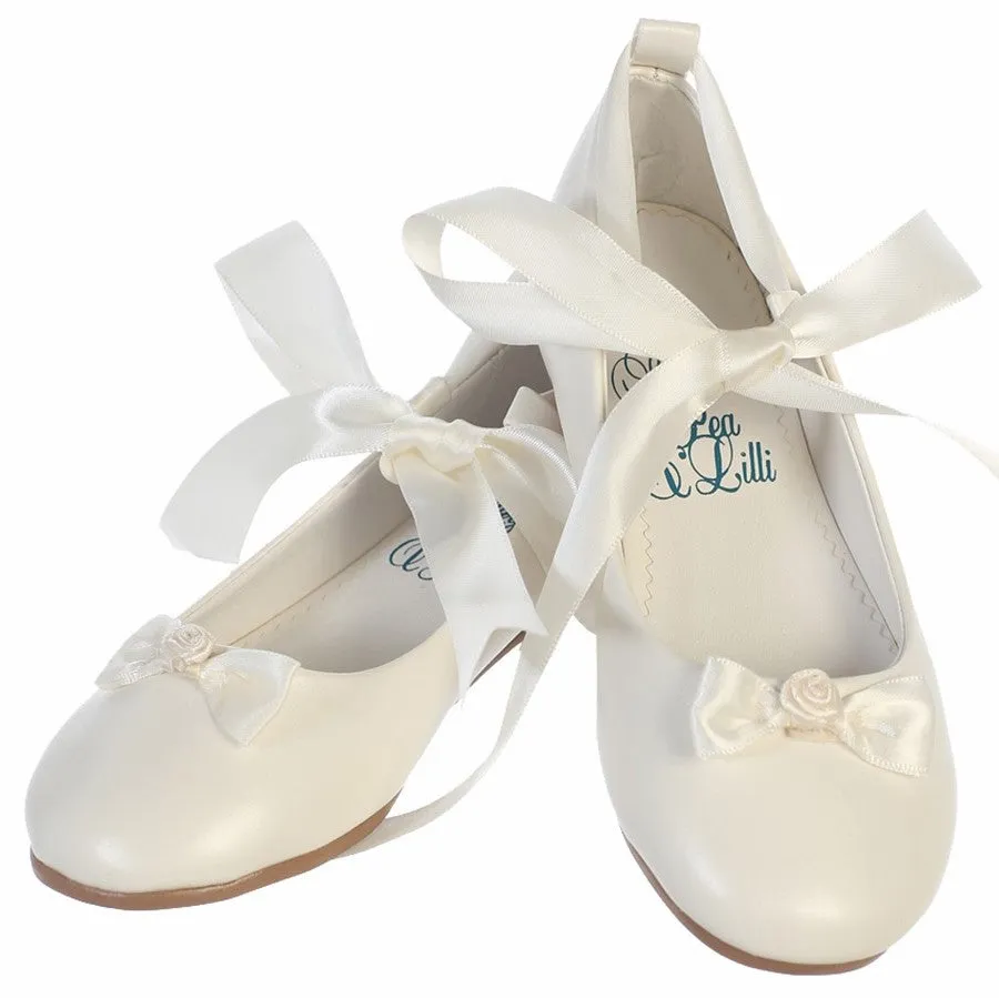 SALE ROSE Ivory Ballerina Pumps (sizes 6 Infant to 1 Junior)
