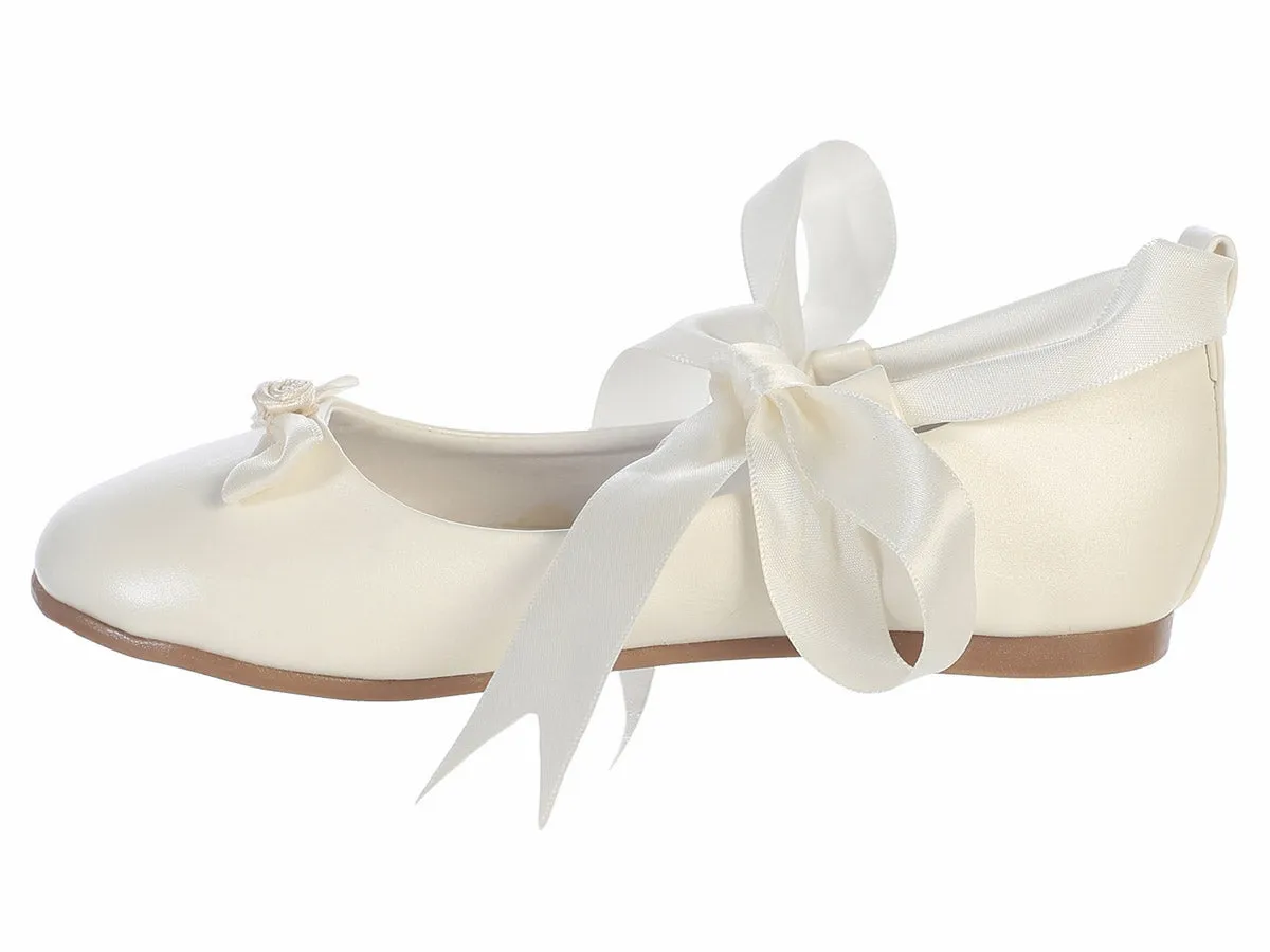 SALE ROSE Ivory Ballerina Pumps (sizes 6 Infant to 1 Junior)