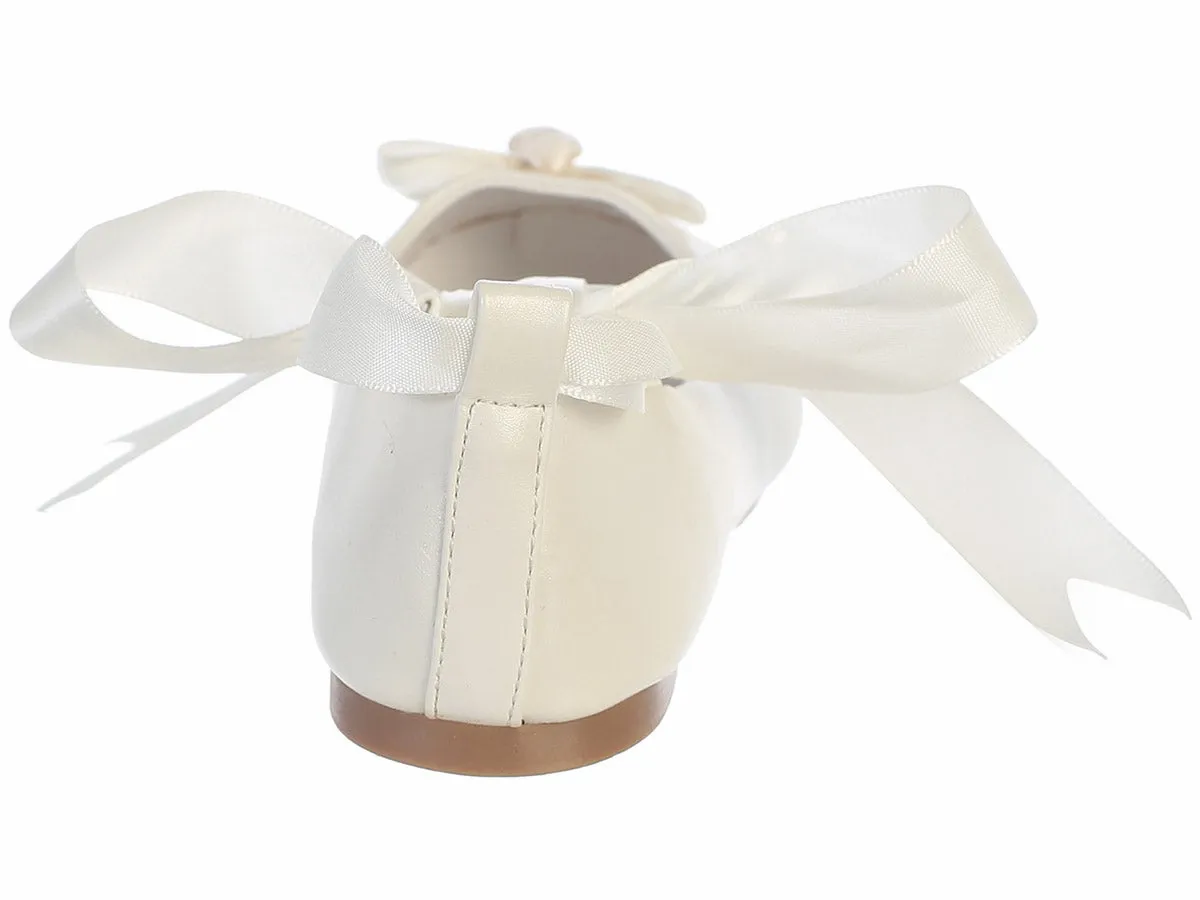 SALE ROSE Ivory Ballerina Pumps (sizes 6 Infant to 1 Junior)