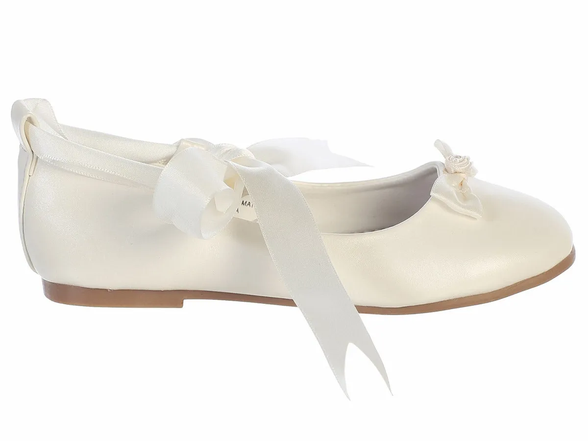 SALE ROSE Ivory Ballerina Pumps (sizes 6 Infant to 1 Junior)