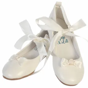 SALE ROSE Ivory Ballerina Pumps (sizes 6 Infant to 1 Junior)