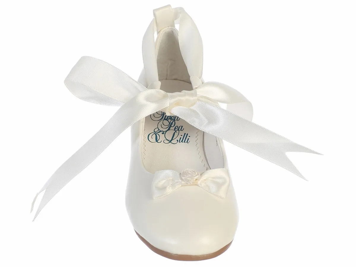 SALE ROSE Ivory Ballerina Pumps (sizes 6 Infant to 1 Junior)