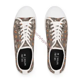 Women's Dog Print Low Top Canvas Sneakers